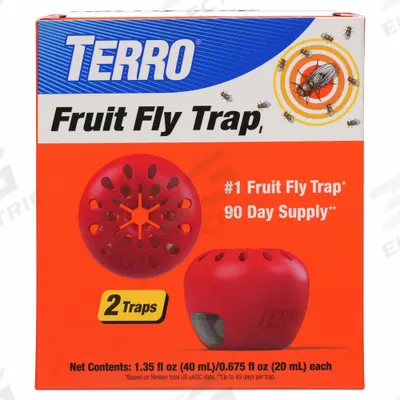 TERRO Fruit Fly Trap: For Use On Flying Insects, Bait Box Trap, Indoor Use - Flying Insect Traps