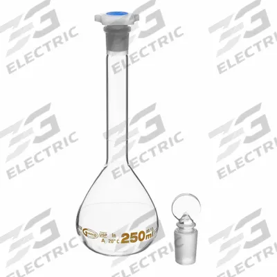 UNITED SCIENTIFIC SUPPLIES Glass Flasks: 250 mL, Colorless, Round, A - Glass Volumetric Flasks