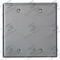 LEVITON Wall Plate: Blank, 2 Gang, Jumbo Size (MPN 84125-40). Key specifications — Brand: LEVITON; Material: Stainless Steel.