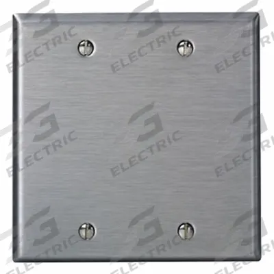 LEVITON Wall Plate: Blank, 2 Gang - General Purpose Wall Plates
