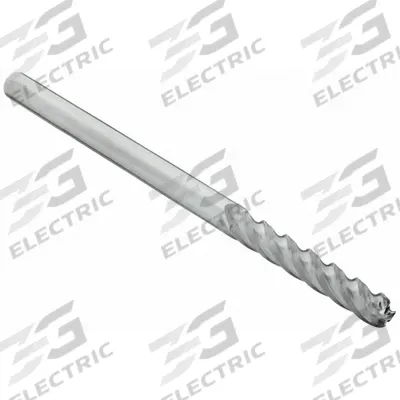 APPROVED VENDOR Ball End Mill: Carbide, 4 Flute, 1/8" Mill Dia, 1" LOC, 3" OAL (MPN 229-001001) - General Purpose Carbide Ball End Mills
