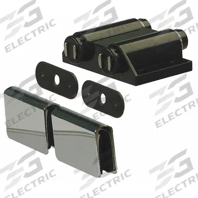 MONROE PMP Door Catch: 2 5/16 in Lg, 1 1/32 in Wd, 2 5/16 in Ht - Magnetic Catches for Glass Doors