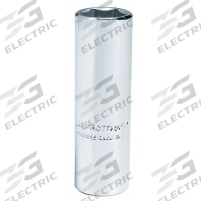 PROTO Socket: Metric, 1/4 in Drive Size, 6 mm Socket Size, 6-Point, Deep, Chrome - 1/4" Drive Hand Sockets