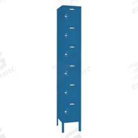 LYON Wardrobe Locker: 12 in x 12 in x 78 in, 6 Tiers, 1 Units Wide, Louvered, Padlock Hasp, Blue (MPN X6C5332). Key specifications — Locker Color: Blue; Door Type: Louvered; Includes Number Plates: No; Brand: LYON; Assembled: Unassembled; Color Family: Blue.