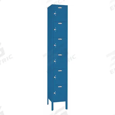 LYON Wardrobe Locker: 12 in x 12 in x 78 in, 6 Tiers, 1 Units Wide, Louvered - Louvered Metal Box Lockers