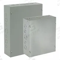 HOFFMAN Enclosure: Steel, 36 in x 36 in x 6 in, NEMA 1, Solid Cover, Screw On, Painted (MPN ASE36X36X6NK). Key specifications — Brand: HOFFMAN; Closure Method: Screws; Knockouts: Not Included.