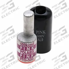 POLARIS Compression Pin Terminal: 500 kcmil Pin Size, Offset Pin Orientation (MPN PTO-500). Key specifications — Brand: POLARIS; For Conductor Material: Copper.