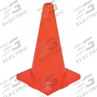 Traffic Cone: MUTCD/NCHRP-350, 18 in Cone Ht, Orange, Non-Reflective, PVC, Blank, 2.3 lb Base Wt (MPN 6FGZ7). Key specifications — Base Color: Orange; Brand: APPROVED VENDOR; Cone Material: PVC; Legend: Blank.