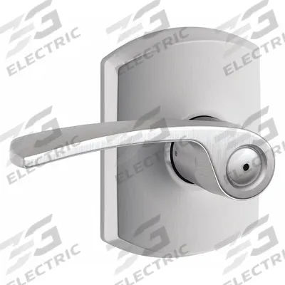 SCHLAGE RESIDENTIAL Door Lockset: Privacy Lever Locksets, Chrome