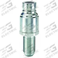 PARKER Hydraulic Quick Connect Hose Coupling: 1/2 in Coupling Size, Steel, 45.42 lpm Max. Flow Rate (MPN FEM-502-12BMF). Key specifications — Thread Size: 1-1/16"-12; Body Material: Steel; Brand: PARKER.