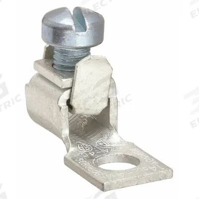 BURNDY Wire Connector: 14 AWG – 4 AWG Wire Sizes, 1/4 in Stud Size - Straight Mechanical Lugs