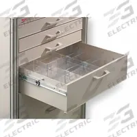 METRO Drawer Divider Kit for Medical Carts: 5 1/2 in Overall Ht, 1/2 in Overall Wd, 16 in Overall Dp (MPN MBC116). Key specifications — Color: Clear; Material: Plastic; Includes: (5) Short Dividers; Brand: METRO.