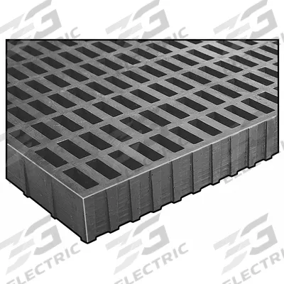 FIBERGRATE Fiberglass Molded Grating: Impact Resistant Grating - Corrosion- and UV-Resistant Pedestrian Outdoor Grating