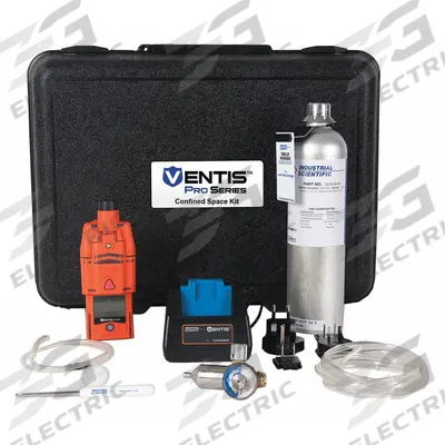 INDUSTRIAL SCIENTIFIC Multi-Gas Detector: IP68, INDUSTRIAL SCIENTIFIC Ventis Pro5, Lithium Ion - Multi-Gas Detectors with Calibration Kits