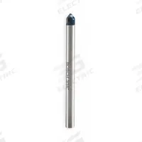 BOSCH Glass and Tile Drill Bit: 3/16 in Drill Bit Size, 2 1/2 in Max Drilling Dp, 2 in Overall Lg (MPN GT200). Key specifications — attr253610: Glass; attr277139: BOSCH.