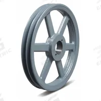 APPROVED VENDOR V-Belt Pulley: 2BK140, 2 Groove, 13.75 in OD, Bushed Bore, H/QT, Cast Iron. Key specifications — attr1318293: 2BK140; attr1318301: 13 in (4L, A); attr1318291: 4L, A, or AX.