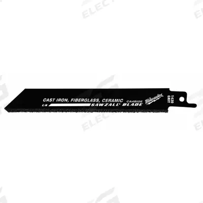 MILWAUKEE Reciprocating Saw Blade: 6 in Blade Lg, 0.04 in Blade Thick, 0.04 in Cut Wd - Tile & Masonry-Cutting Blades