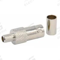 DOLPHIN COMPONENTS CORP Coaxial Connector: Female, Connector, Silver, Crimp-On (3 Piece), BNC, 10 PK (MPN DC-FC89-10). Key specifications — attr930438: Connector; attr930422: DOLPHIN COMPONENTS CORP; attr930423: Silver; attr930429: Nickel-Plated; attr930430: Female; attr976216: Plenum.