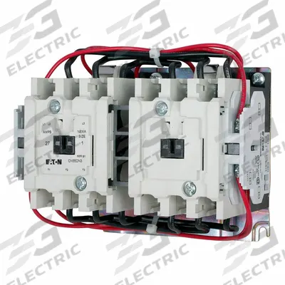 EATON Magnetic Contactor: Reversing, 3 Poles, NEMA Size 1, 27 A - Reversing NEMA Contactors