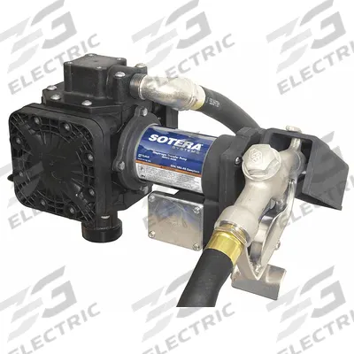 FILL-RITE Electric Drum Pump: Pump with Hose & Nozzle, 1/4 hp HP, 12 V DC, 13 gpm - Diaphragm Drum Pumps