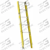WERNER Straight Ladder: 6 ft Ladder Size, Fiberglass, 375 lb Load Capacity, 16 lb Wt, 5 Rungs (MPN S7906-2). Key specifications — Color: Yellow; Brand: WERNER; Included Features: Taper Lock; Shoe Type: Slip-Resistant; Section Type: Middle.