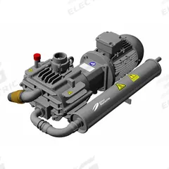 ELMO RIETSCHLE Vacuum Pump: Series C, Three Phase, 1 1/2 in BSPP Female, IP55, 18 in Hg Max Vacuum (MPN 1028950100-2H). Key specifications — attr1015285: TEFC; attr1015279: 5.44 (230V) / 3.13 (400V) / 2.72 (460V); attr1015318: Three; attr1015284: IP55; attr1015334: 265 / 460 V +/-10% (60 Hz).