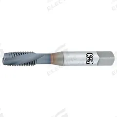 OSG Spiral Flute Tap: #10-24 UNC, 2B, 2 Flute, Plug Chamfer, V Coated Vanadium High Speed Steel (MPN 1305900308)