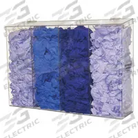 BOWMAN DISPENSERS Bulk Dispenser: 24 7/8 in Overall Wd, 5 13/16 in Overall Dp, 4 Compartments, Clear (MPN BK214-0111). Key specifications — Material: Plastic; Color: Clear; Brand: BOWMAN DISPENSERS; Product Type: Bulk Dispenser; Compatible Dispensing Product: Gloves.
