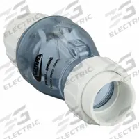VALTERRA Check Valve: Swing, Inline Valve Body, 2 in Pipe Size, True Union Socket, PVC, Female, PVC (MPN 200-CU20). Key specifications — Connection Type - Side 2: Union Socket; Connection Type - Side 1: Union Socket; Brand: VALTERRA.
