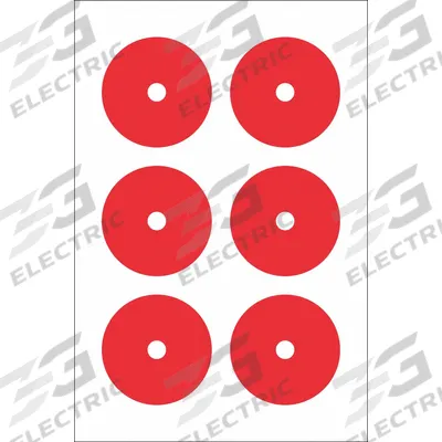 ACCUFORMNMC Gauge Marking Labels: Red, Polyester