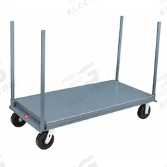 JAMCO Platform Truck: 2,000 lb, 36 in L x 30 in W x 10 in H Deck, Solid, 12 ga Deck, Phenolic, Std (MPN PD336P600GP). Key specifications — Side Panel Type: No Side Panels; Brand: JAMCO; Color: Gray; Caster/Wheel Configuration: (2) Rigid.