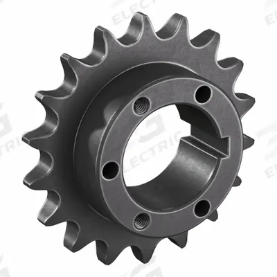 TSUBAKI Sprocket: For 60 Chain, 18 Teeth, 4.319 in Pitch Dia, 4.703 in Outside Dia - Size 60 Bushed-Bore Roller Chain Sprockets