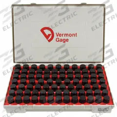 VERMONT GAGE Black Oxide-Coated Pin Gauge Set: No-Go (Minus), 0.917 in to 1 in, ZZ Tolerance Class (MPN 901201000). Key specifications — attr1182478: VERMONT GAGE; attr1182465: ZZ; attr1182466: +/-0.00020 in.