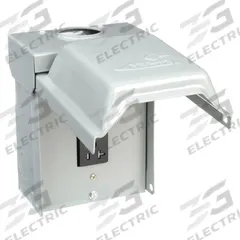 GE Unmetered Surface Power Outlet: 20 A, 120V AC, 5-20R (MPN U010). Key specifications — attr952388: GE; attr981149: Steel; attr981159: 3R.