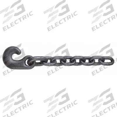PEERLESS Straight Chain: 1/2 in Trade Size, 80 Chain Grade, Alloy Steel, Grab Hook - Extra-High-Strength Grade-80 Load-Securing Chains