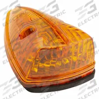 GROTE Marker Lamp: Marker Light, LED, Triangle, Amber, Screw, Blunt Cut Wires, 2 3/4 in Overall Ht (MPN G5053). Key specifications — Lens Color: Amber; Brand: GROTE; Electrical Connection: Blunt Cut Wires; Lighting Technology: LED; Mount Type: Screw; SAE Lens Code: P2.