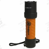 RAILHEAD GEAR Industrial Handheld Flashlight: 550 lm, 2 hr Run Time at Max. Brightness, Orange, Tail (MPN RH-FL550). Key specifications — Brand: RAILHEAD GEAR; Battery Requirements - Broad: Includes 3 AAA.
