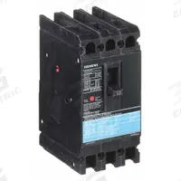 SIEMENS Molded Case Circuit Breaker: 30 A Amps, 18kA at 480V AC, Fixed, Load Side Lug, ABC, ED4 (MPN ED43B030). Key specifications — Phase Connection: ABC; Instantaneous Trip: Fixed; Terminal Connection: Load Side Lug; Series: ED4; Max. AIR Rating: 18kA at 480V AC.