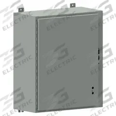 WIEGMANN Disconnect Enclosure: NEMA 12/13, Powder-Coated Steel, 30 in x 25 in x 10 in, Handle (MPN SDN12302510). Key specifications — Brand: WIEGMANN; Closure Method: Handle.