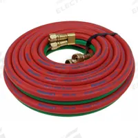 Twin Line Welding Hose: 3/8 in Hose Inside Dia., Green/Red, BB x BB, 50 ft Hose Lg, T (MPN TWT-06-050BB). Key specifications — Hose Color: Green; Fitting Type: BB x BB; Brand: CONTINENTAL.