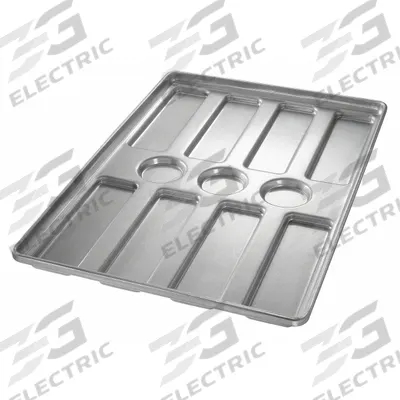 CHICAGO METALLIC Hoagie Bun Pan: Aluminized Steel, 8 Slots, 17 3/4 in Overall Wd - Bun & Roll Pans