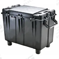 PELICAN Protective Case: 18 1/2 in x 35 in Inside, Convoluted/Pick and Pluck/Solid, Black, No Wheels (MPN 0500-000-110). Key specifications — Handle Style: Folding; Brand: PELICAN; Case Closure Type: Latches.