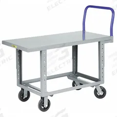 LITTLE GIANT Platform Truck: 2,000 lb, 60 in L x 30 in W x 35 1/2 in H Deck, Solid, 12 ga Deck, Std (MPN RNB-3060-6MR-AH). Key specifications — Side Panel Type: No Side Panels; Brand: LITTLE GIANT; Color: Gray; Caster/Wheel Configuration: (2) Rigid.
