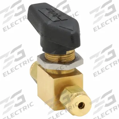 PARKER Manual Two-Way Ball Valve: 1/8 in, Brass, Straight, Compression x Compression - Brass Instrumentation Ball Valves