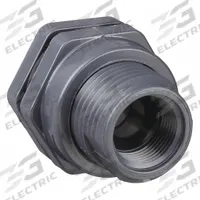 HAYWARD Bulkhead Tank Fitting: PVC Body, 3/4 in Female Socket Inside, EPDM Gasket, 3/4 in Flange Dia (MPN BFAS1007CES). Key specifications — Fitting Material: PVC; Brand: HAYWARD.