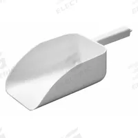 Scoop: Non-Sterile, Polypropylene, 2 L Capacity - mL, 67 5/8 fl oz Capacity - oz, 34.9 cm Overall Lg (MPN F36758-0000). Key specifications — Standards: FDA Grade Material; Color: White; Product Type: Scoop; Brand: APPROVED VENDOR.