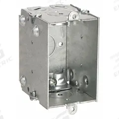 RACO Electrical Box: Steel, Steel Material & Nominal Size, 1 Gangs, 2 1/2 in Box Dp, 2 in Box Wd (MPN 528). Key specifications — Brand: RACO; Bracket Style: Without Bracket; Clamp Style: KO.