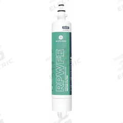 ELECTROLUX Quick-Connect Water Filter: 0.5 gpm, 9 3/4 in Overall Ht (MPN RPWFE). Key specifications — Filter Media: Carbon; Brand: ELECTROLUX; Reduces: Bisphenol A.