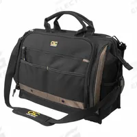 CLC Tool Bag: 18 in W x 7 in D x 14 in H, Black, Polyester, 50 Pockets, 43 Inside Pockets, Polyester (MPN 1539). Key specifications — Color: Black; Brand: CLC; Material: Polyester.