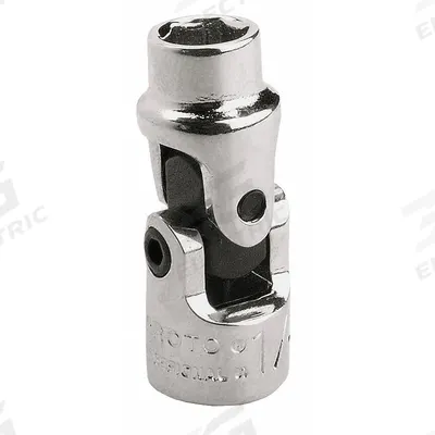 PROTO Flex Socket: 1/4 in Drive Size, 15 mm Socket Size, 6-Point, Std, Chrome - 1/4" Drive Metric Flex Sockets